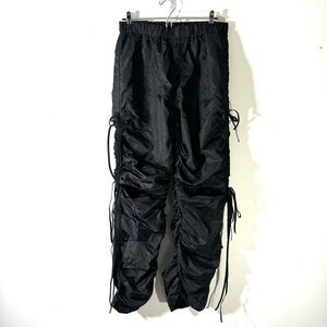 American bazi nylon Shirred black pants  NWT